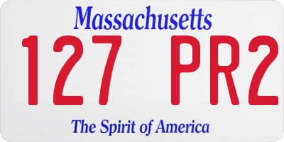 MA license plate 127PR2