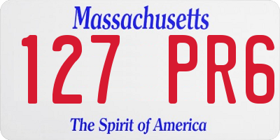 MA license plate 127PR6