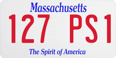 MA license plate 127PS1