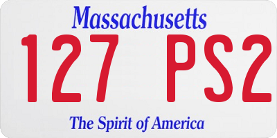 MA license plate 127PS2