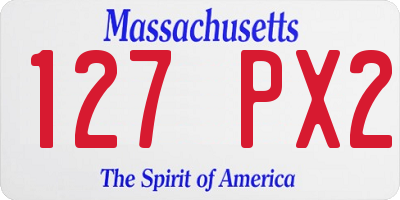 MA license plate 127PX2