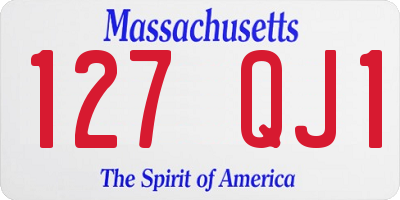 MA license plate 127QJ1