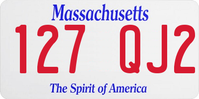 MA license plate 127QJ2