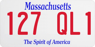 MA license plate 127QL1