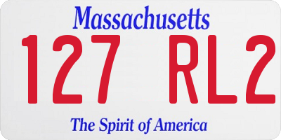 MA license plate 127RL2