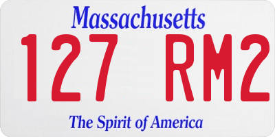 MA license plate 127RM2