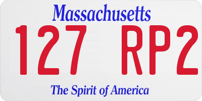 MA license plate 127RP2