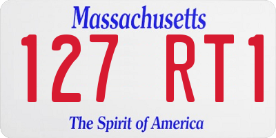 MA license plate 127RT1