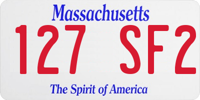 MA license plate 127SF2
