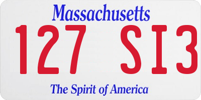 MA license plate 127SI3