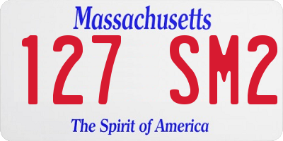 MA license plate 127SM2