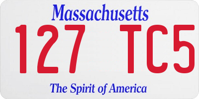 MA license plate 127TC5