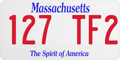MA license plate 127TF2