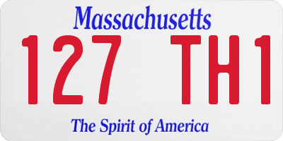 MA license plate 127TH1