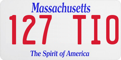 MA license plate 127TI0