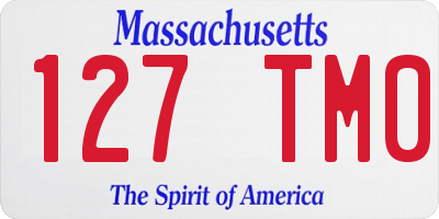 MA license plate 127TM0