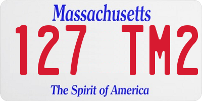 MA license plate 127TM2