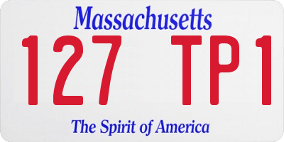 MA license plate 127TP1