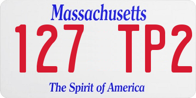 MA license plate 127TP2