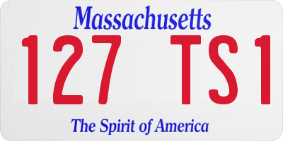 MA license plate 127TS1