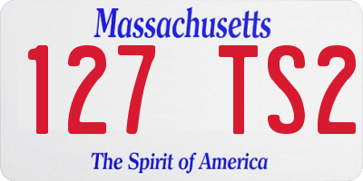 MA license plate 127TS2