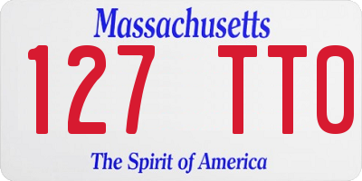 MA license plate 127TT0