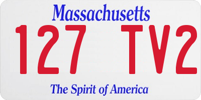 MA license plate 127TV2