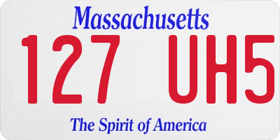 MA license plate 127UH5