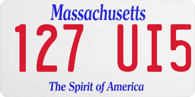 MA license plate 127UI5