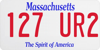 MA license plate 127UR2