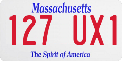 MA license plate 127UX1