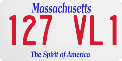 MA license plate 127VL1