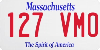 MA license plate 127VM0