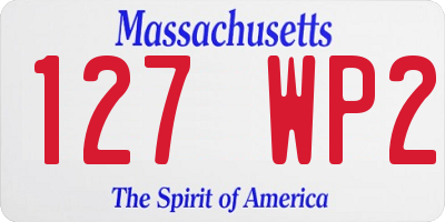 MA license plate 127WP2