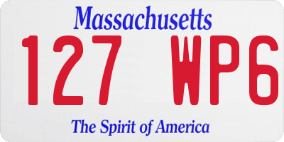 MA license plate 127WP6