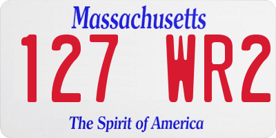 MA license plate 127WR2
