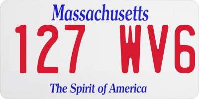 MA license plate 127WV6