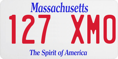 MA license plate 127XM0
