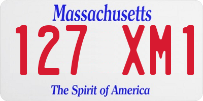 MA license plate 127XM1