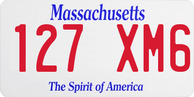 MA license plate 127XM6