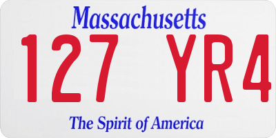 MA license plate 127YR4