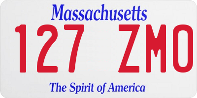 MA license plate 127ZM0