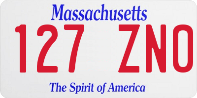 MA license plate 127ZN0