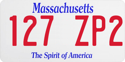 MA license plate 127ZP2