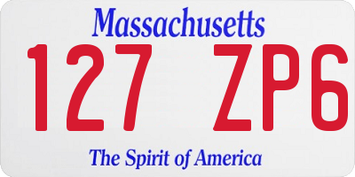 MA license plate 127ZP6