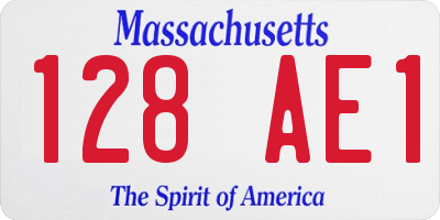 MA license plate 128AE1