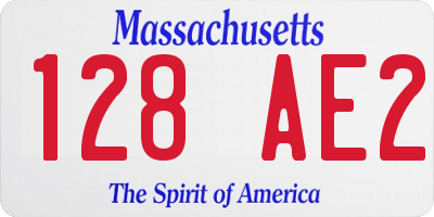 MA license plate 128AE2