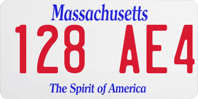 MA license plate 128AE4