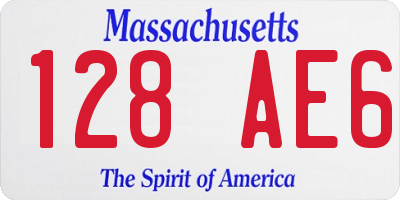 MA license plate 128AE6