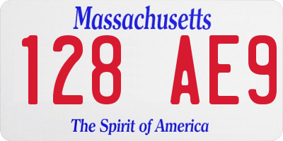 MA license plate 128AE9